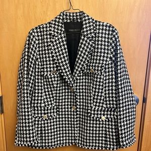 Marina Rinaldi houndstooth blazer